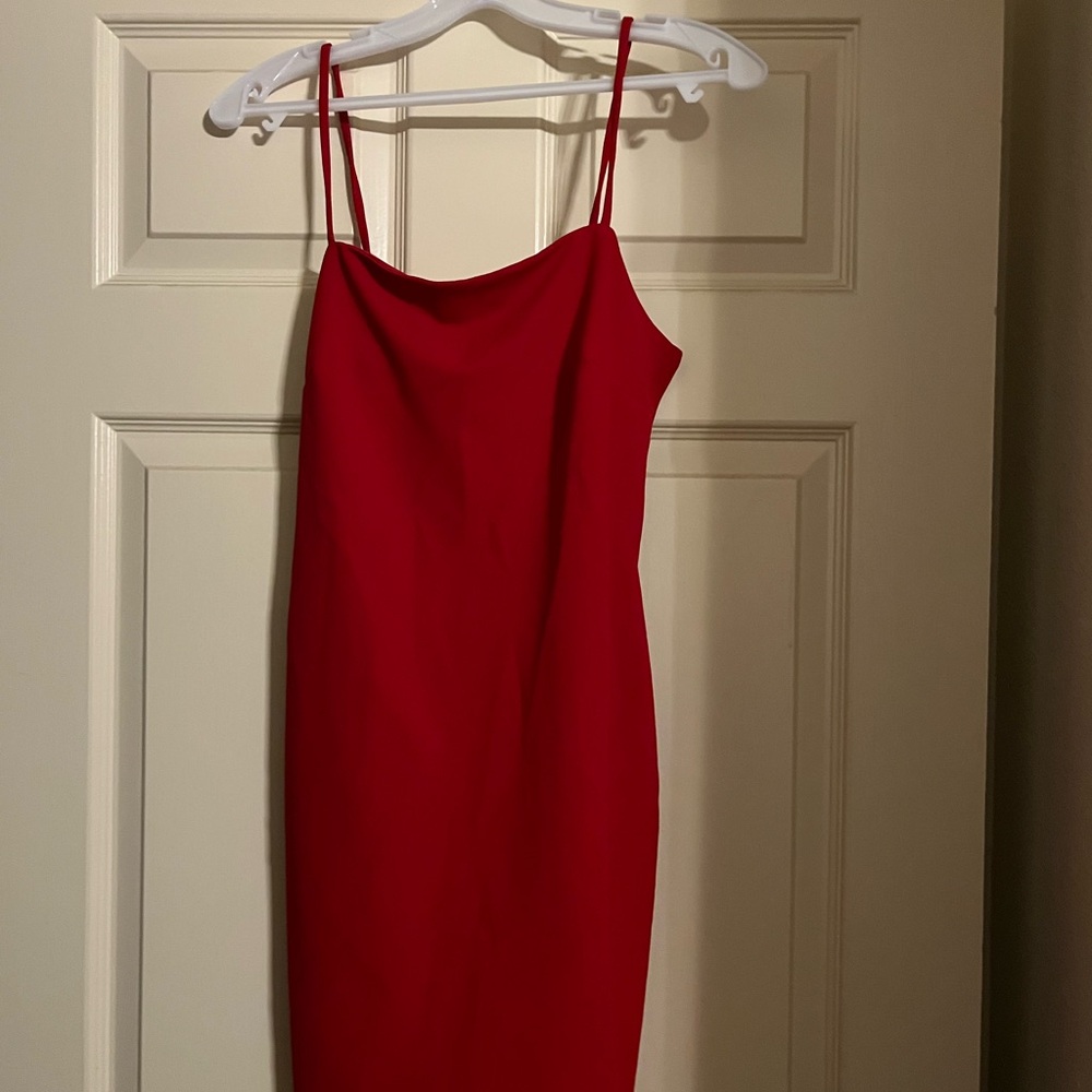 Elegant Red Slip Dress
